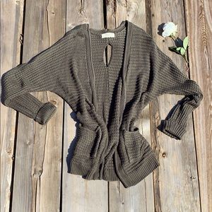 Olive green cardigan